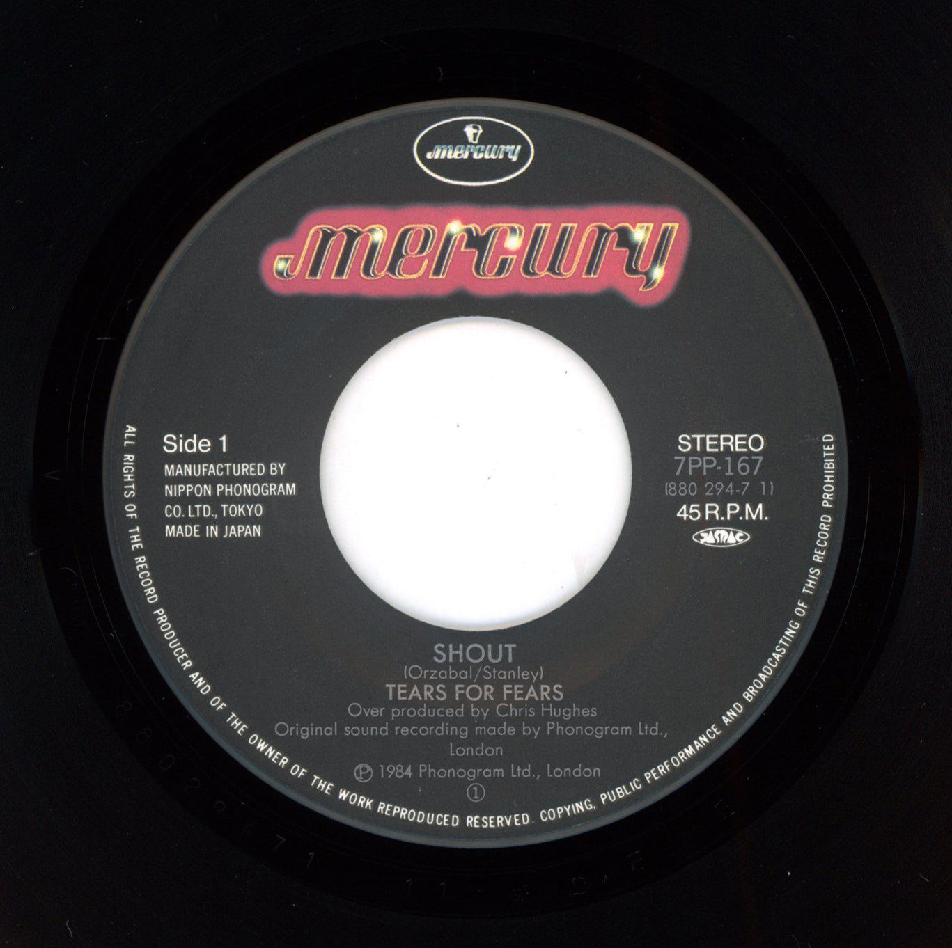 Tears For Fears - Shout / Big Chair 7" (VG+ No Cover) JP