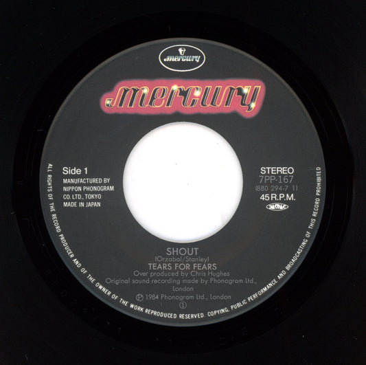 Tears For Fears - Shout / Big Chair 7" (VG+ No Cover) JP