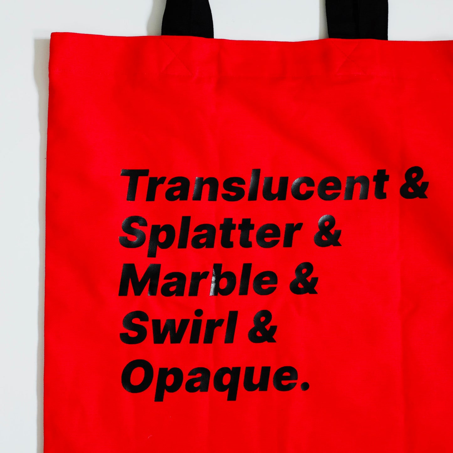 Brightly Tote Bag - Cherry Red with black handle